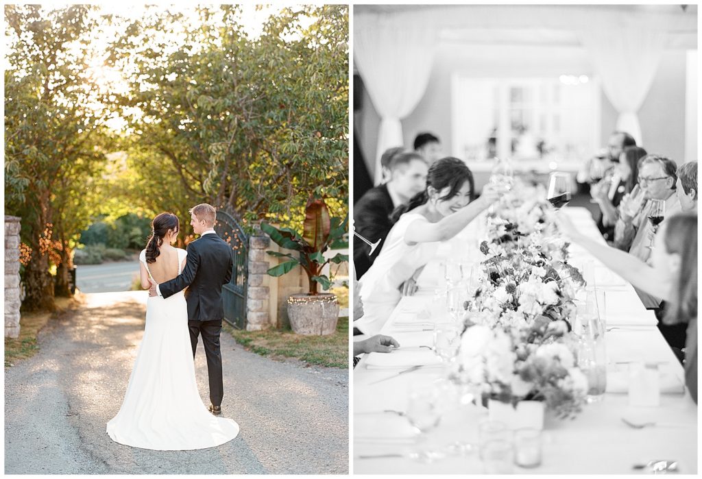 intimate wedding at Chateau Lill