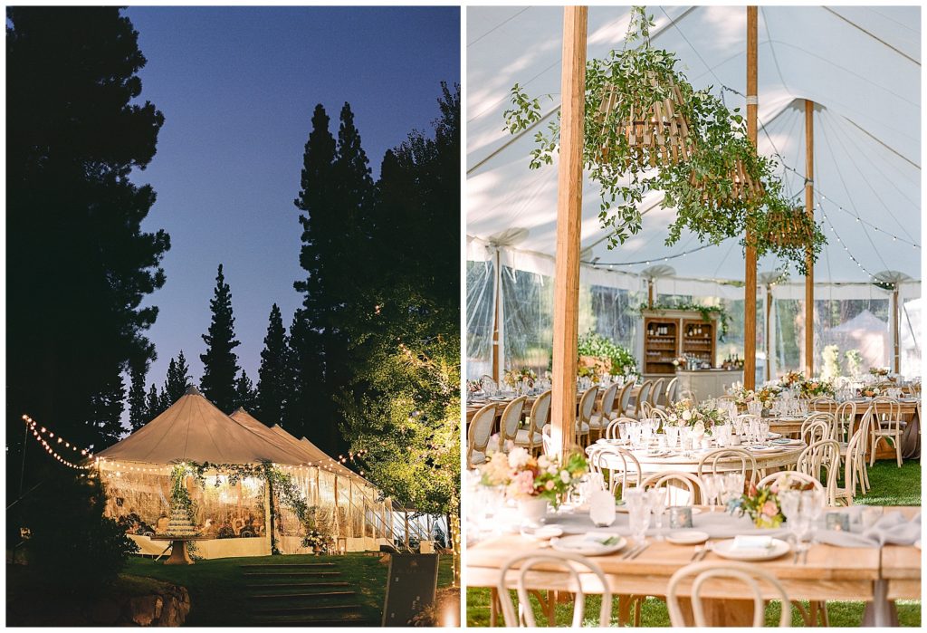 long exposure photo of reception tent at Martis Camp