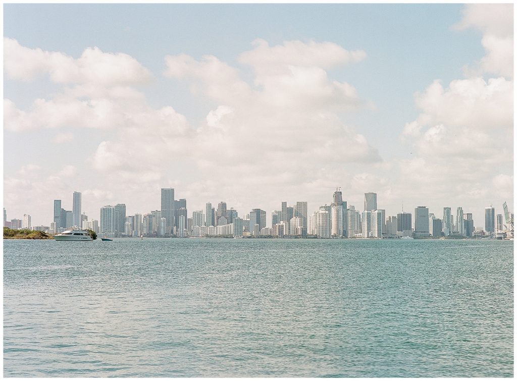 view of Miami from fisher island