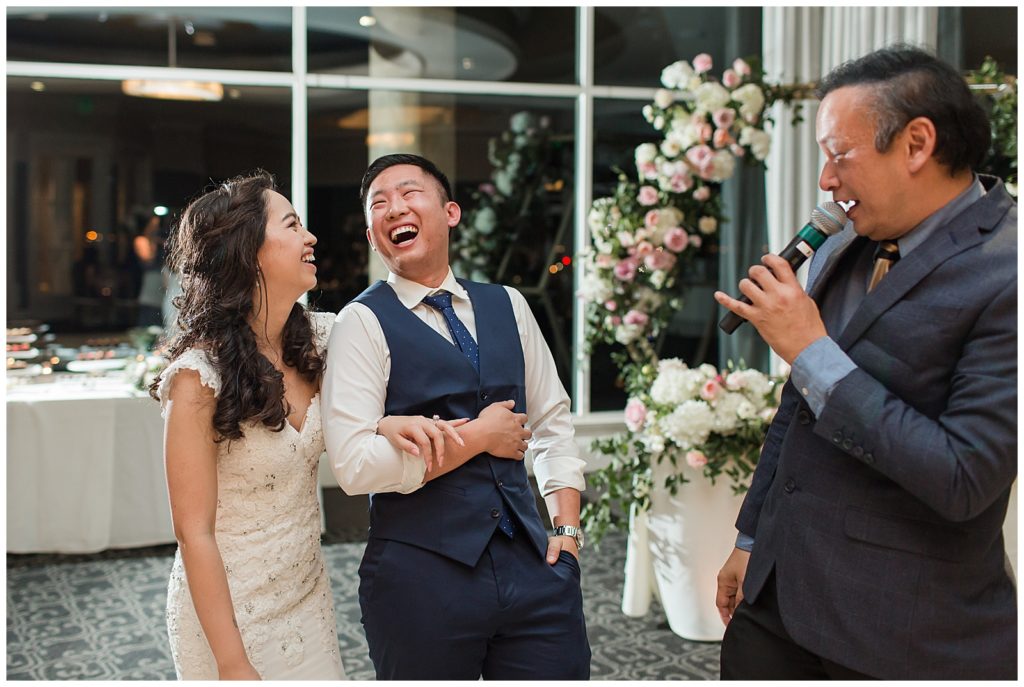 couple laughing at Silver Creek Country Club wedding
