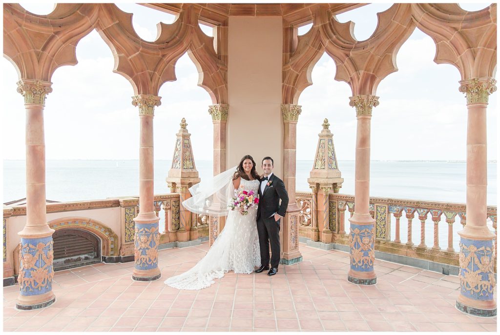ca' d'zan's belvedere tower wedding photos