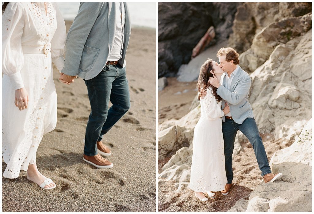 SF wedding photographer rodeo beach engagement photos