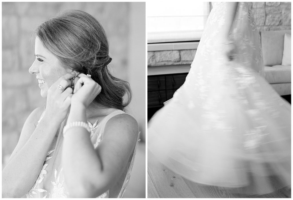 Bride getting ready at Stanly Ranch Bell Suite