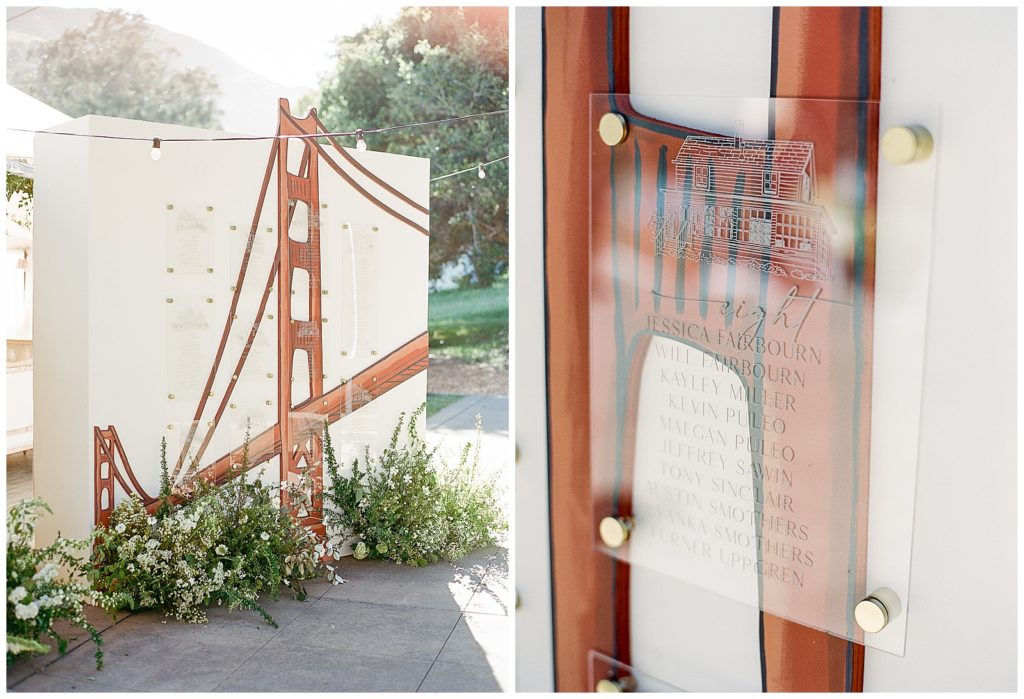 Golden Gate Bridge seating chart by Shimmer and Stain