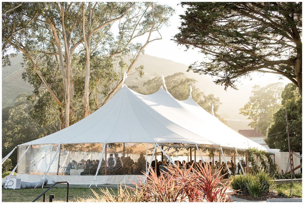 Cavallo Point wedding sailcloth tent