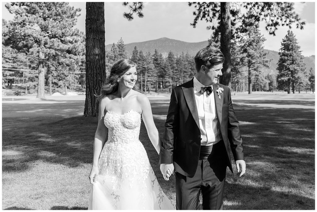 Wedding ceremony at Edgewood Tahoe by 17th Green