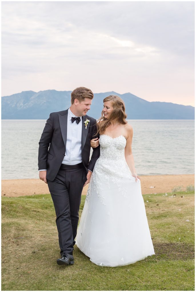 Edgewood Tahoe wedding photos by the Lake