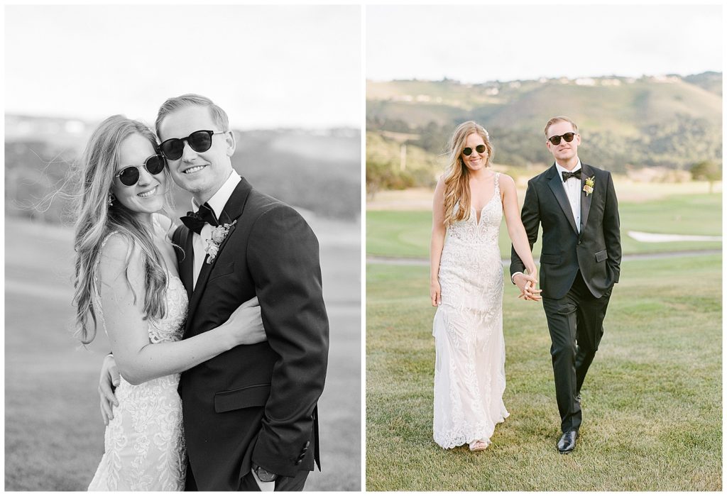 wedding portraits with ray bans