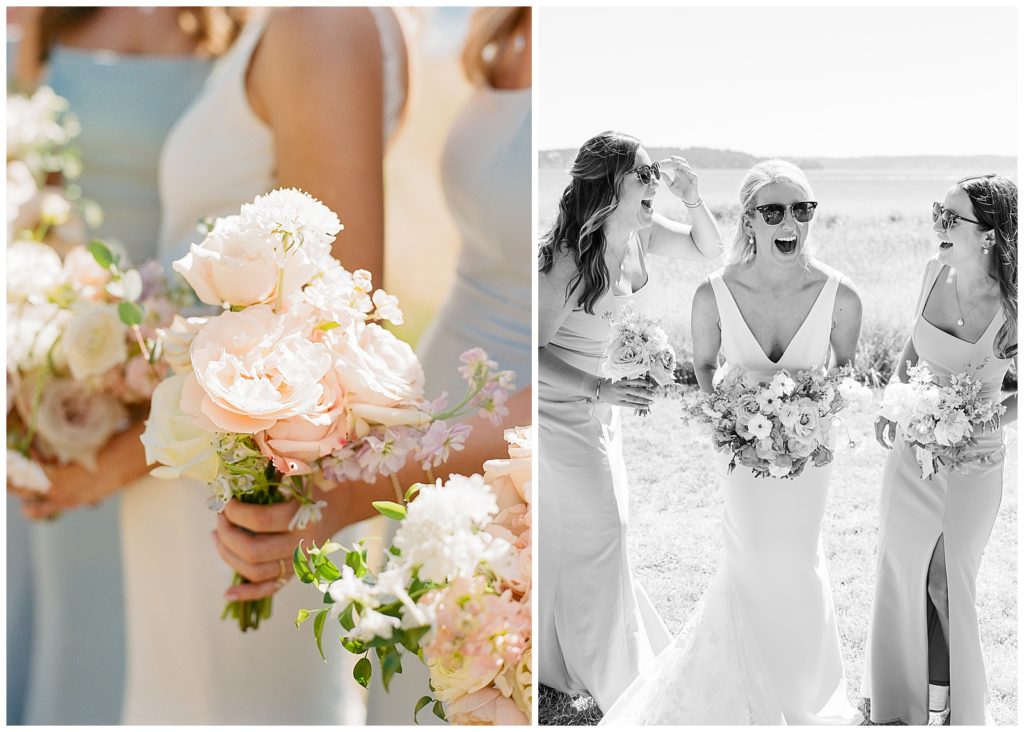 Bridesmaids in show me your mumu and ray bans