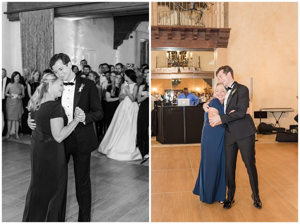 mother son dance at Monterey Peninsula Country Club Wedding