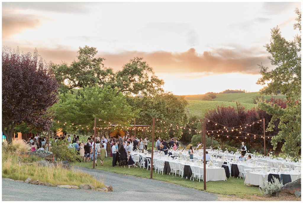 wedding reception at Arista Winery
