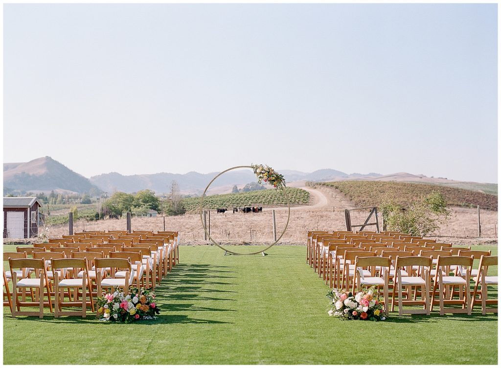 wedding at Carneros resort hilltop