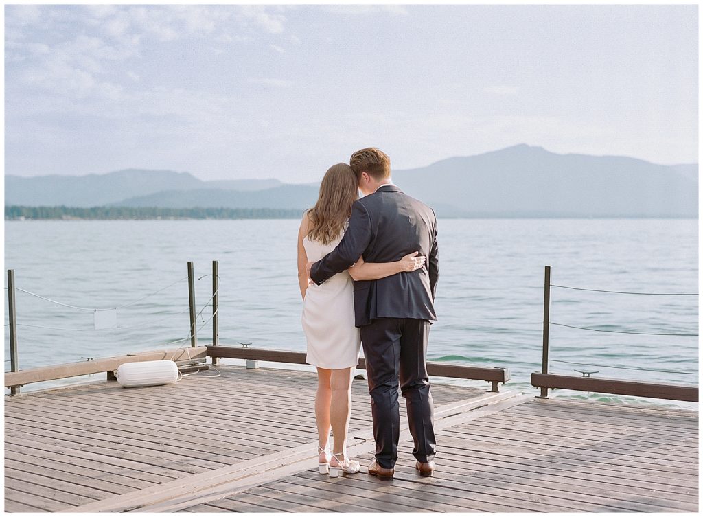Wedding photos on Edgewood Tahoe pier