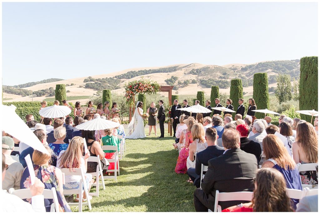 wedding ceremony in June at Viansa
