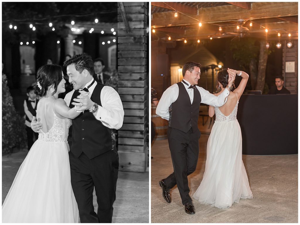 first dance at Trentadue winery wedding