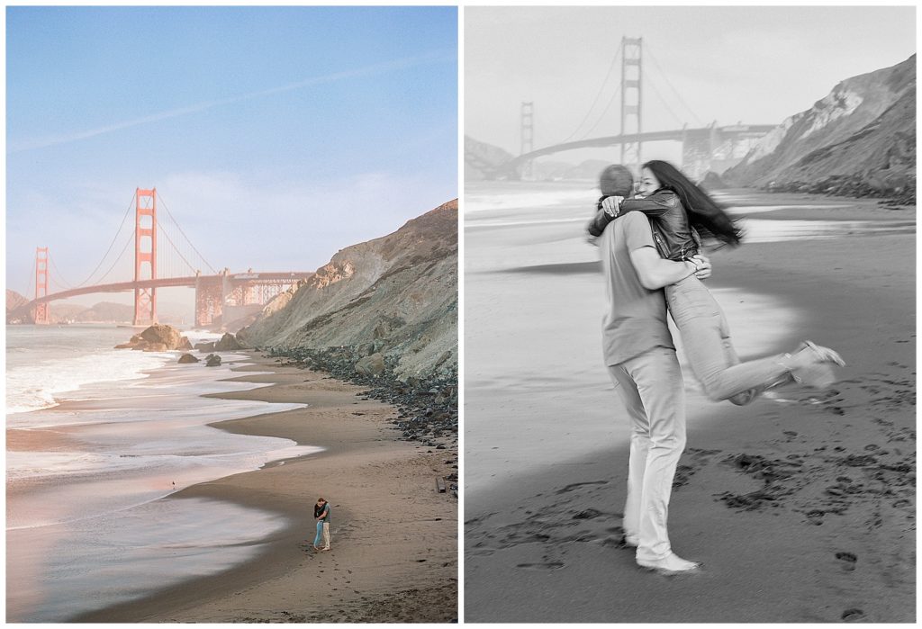 Golden Gate Bridge engagement photos