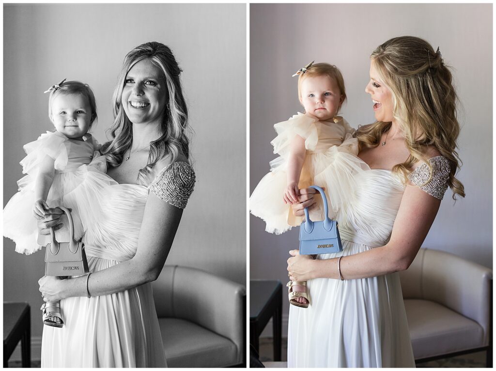 Bride with her daughter at Lafayette Park Hotel wedding