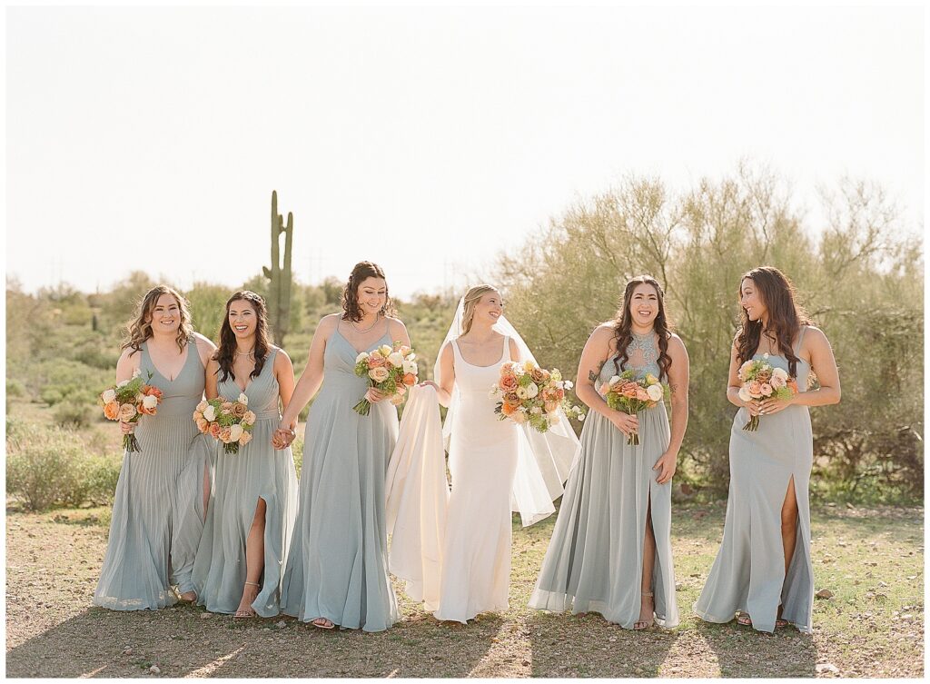 bridesmaids at The Paseo in Arizona