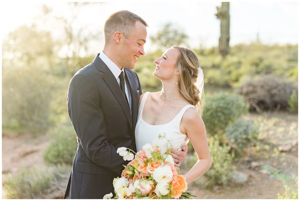 bride and groom portraits at The Paseo in Arizona