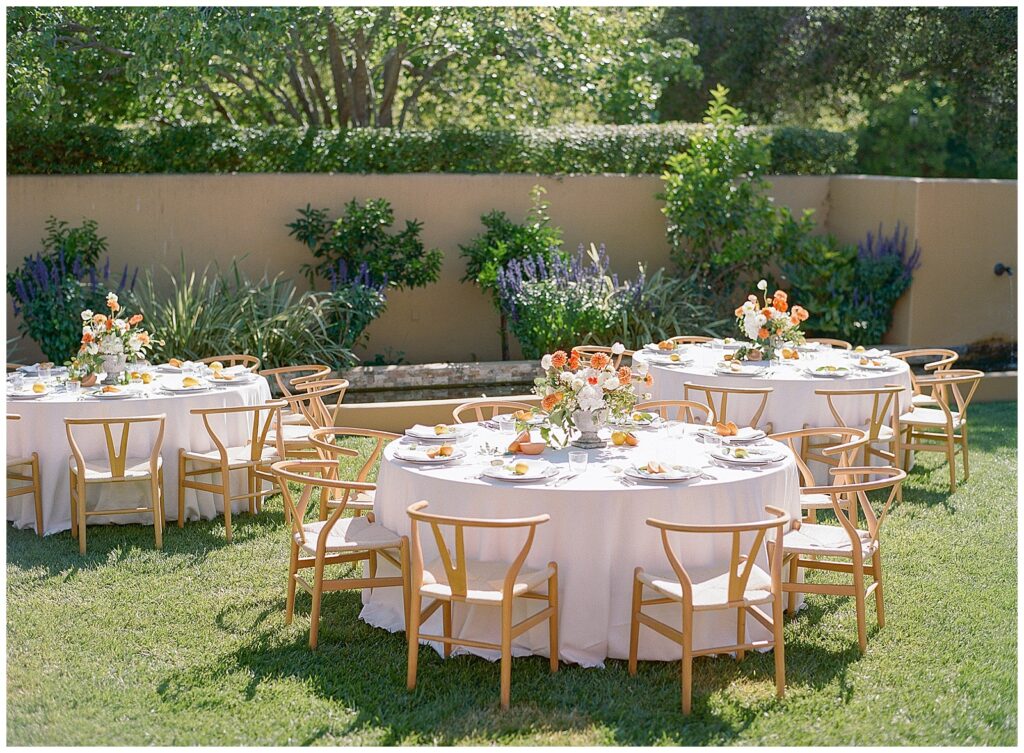 Citrus Tuscany wedding welcome party at Bernardus Lodge & Spa