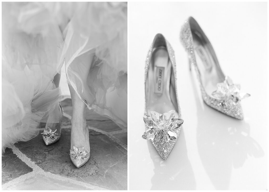 Jimmy Choo crystal wedding heels