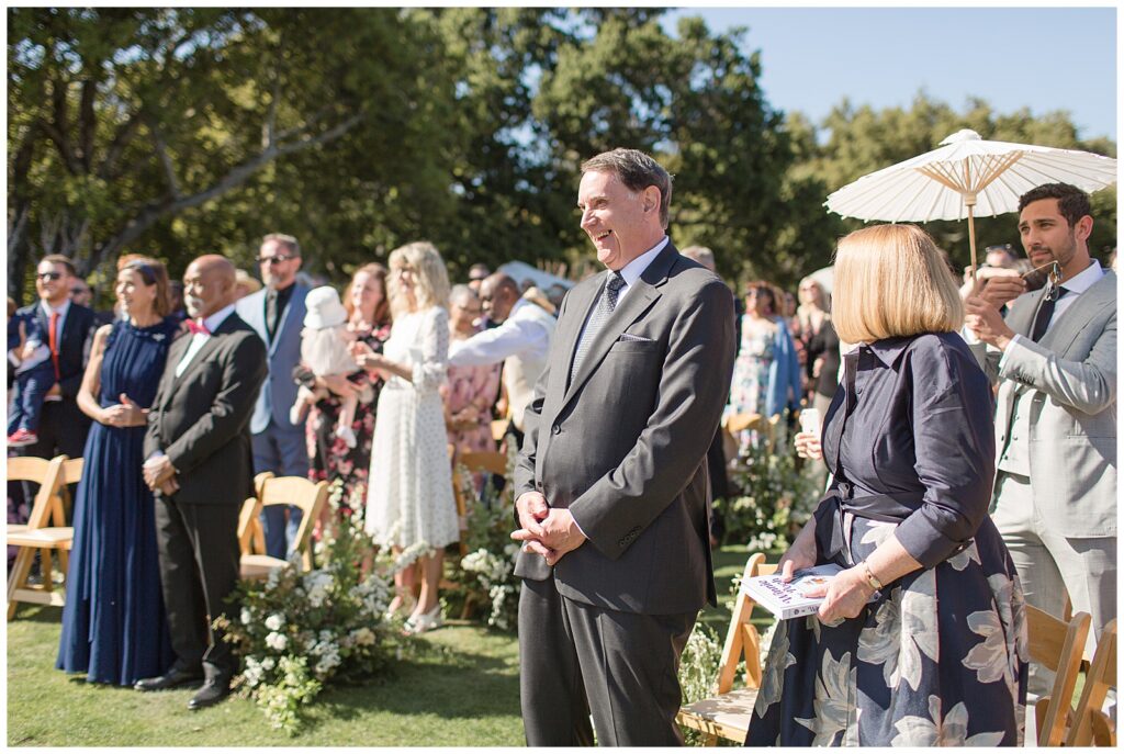 Wedding ceremony at Holman Ranch in the Spring