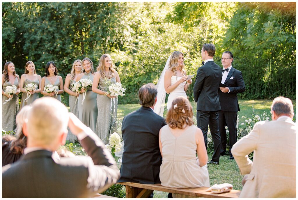Dawn Ranch wedding ceremony in the orchard