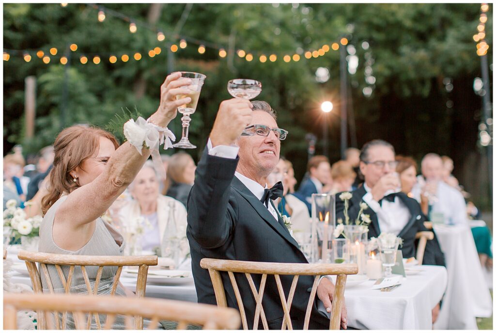 wedding toasts at Dawn Ranch