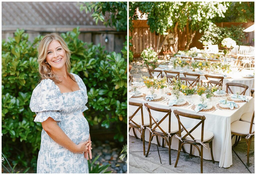 citrus and gingham inspired baby shower