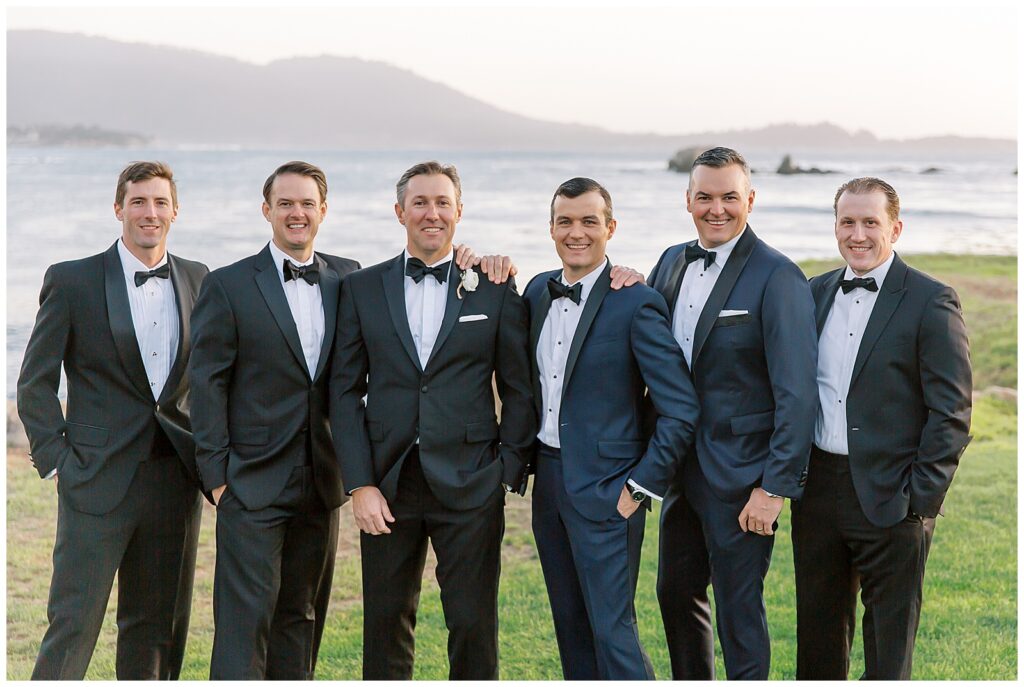 groomsmen at Pebble Beach Beach & Tennis Club wedding 
