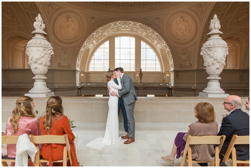 Just married in SF City hall 4th floor balcony wedding