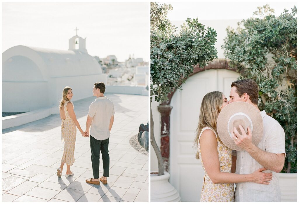 Engagement photos in Oia Santorini