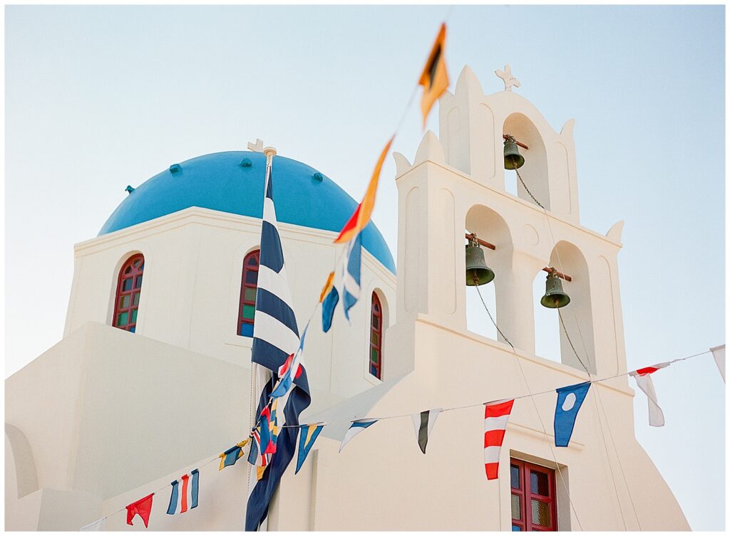 Churches in Santorini on film