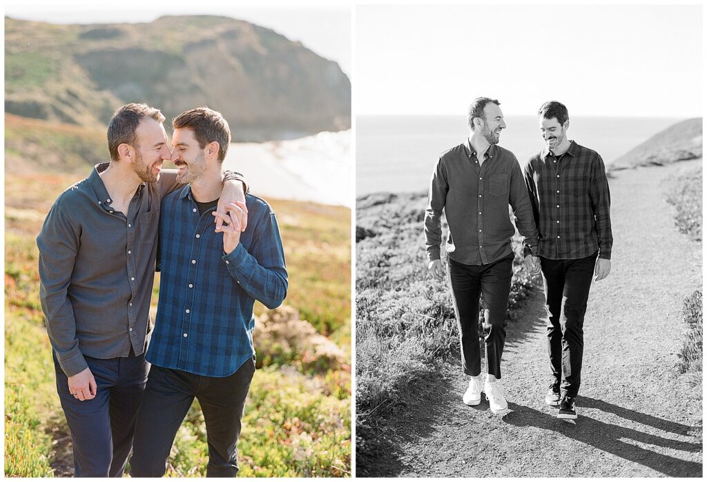 two grooms same sex engagement session