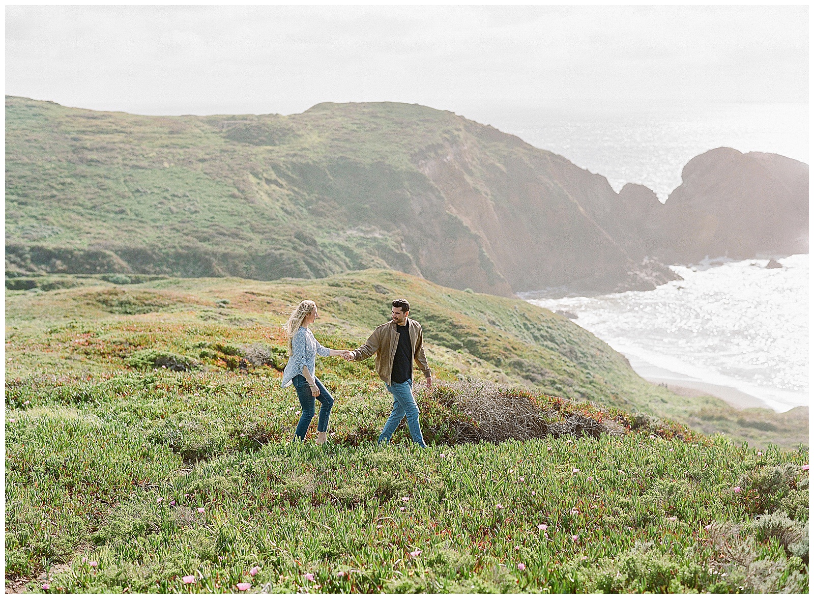 bay area engagement photos in the headlands