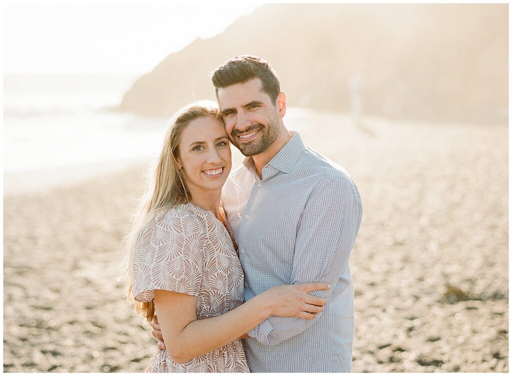 Rodeo beach engagement session on film