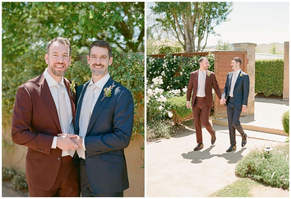 Grooms getting married at Cornerstone Wedding Sonoma