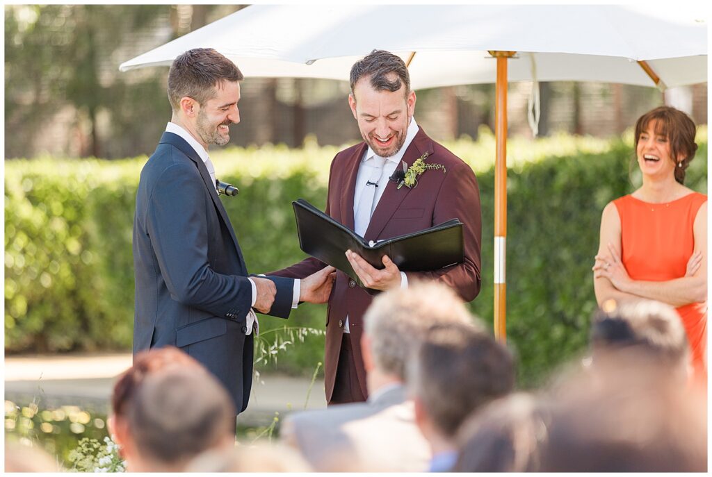 Grooms getting married at Cornerstone Sonoma