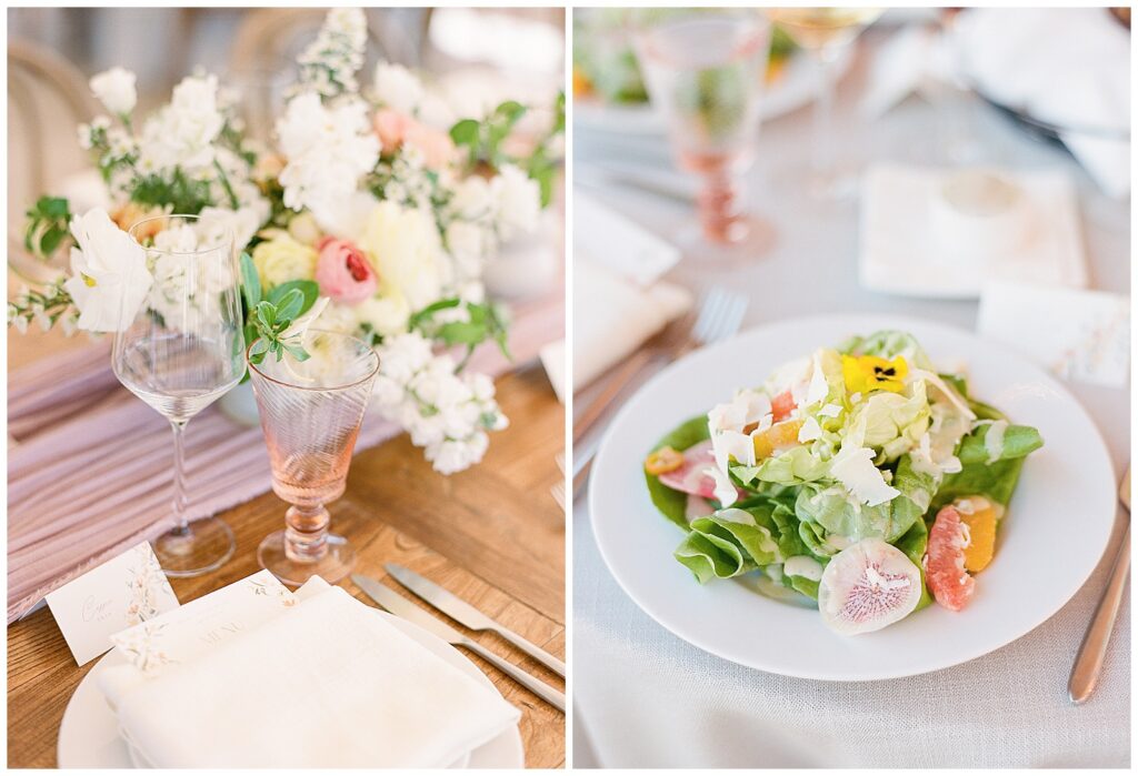 Wedding reception in tent at Cornerstone Sonoma