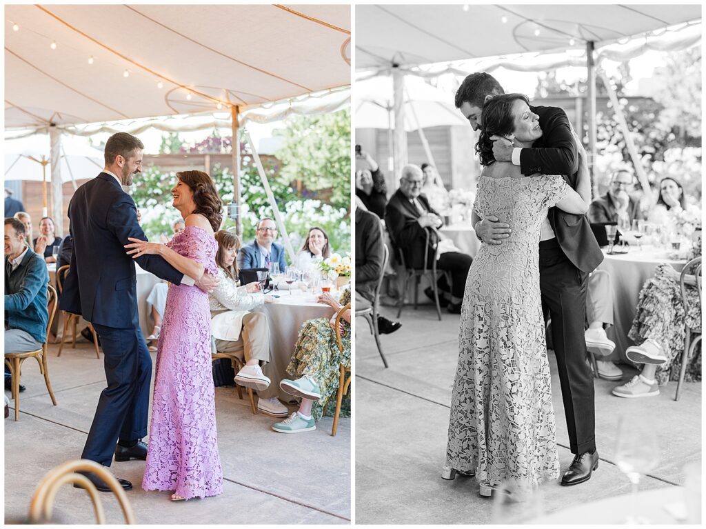 Mother son dance at Cornerstone Sonoma