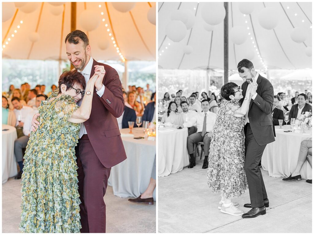 Mother son dance at Cornerstone Sonoma