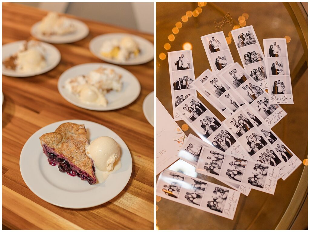 photobooth and pie at Cornerstone Sonoma wedding